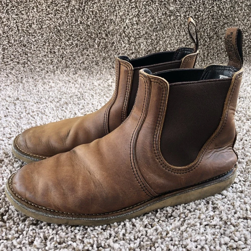 Red Wing Heritage Weekender Chelsea Boots Sz 9 D Copper Rough Tough Leather 3311